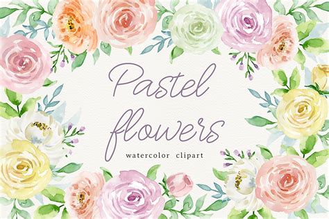 Pastel Flowers ~ Illustrations ~ Creative Market
