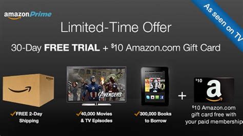 Get A 10 Amazon T Card With Amazon Prime Membership