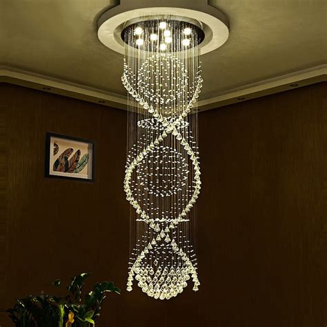 Extra Length 5 Meter Modern Led Crystal Ceiling Pendant Light Indoor