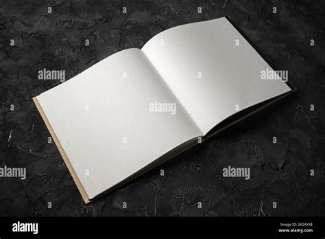 Blank Open Book Stock Photo Alamy