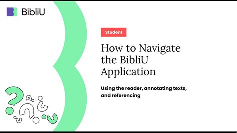 BibliU App How To Use the Reader, Annotate Texts, and ...