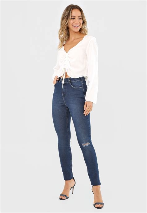 Calça Jeans Forum Skinny Sabrina Azul Compre Agora Kanui Brasil