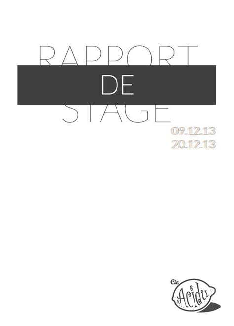 Page De Garde Word Rapport De Stage Identite Comtoise Rapport