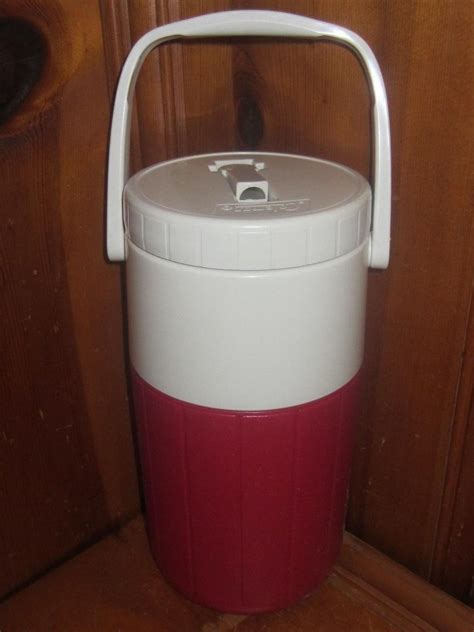 Vintage Coleman Polylite Gallon Water Cooler Jug Thermos Red