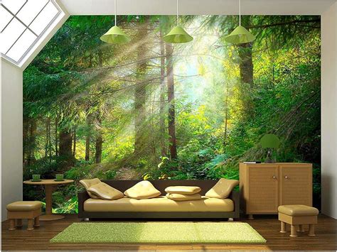 wall26 beautiful forest wallpaper canvas art wall mural decor 100 x144 amazon ca home