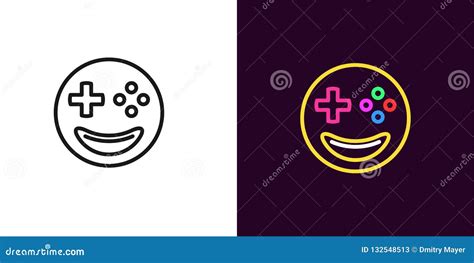 Illustrazione Del Gamer Di Emoji Giocatore Di Emoji Di Vettore