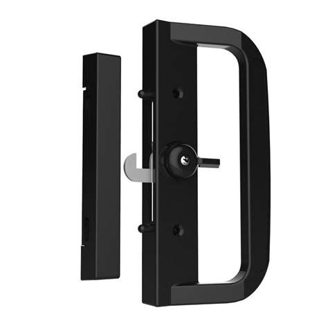 Sliding Door Lock Set Non Keyed Black Rolltrak