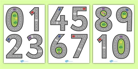 Road Themed Number Formation R Teacher Made