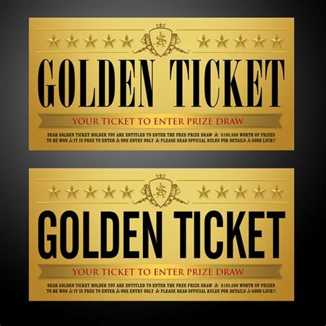 Create A Golden Ticket Entry Form For A Prize Giveaway To Be Used In