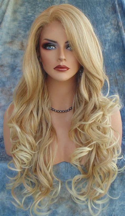 Heat Resistant Medusa Long Blonde Wavy Wig Cosplay Synthetic Wigs Cosplay Charming Women Blonde