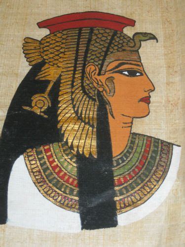 Cleopatra Painting On Egyptian Papyrus Ebay Egyptian Art Ancient