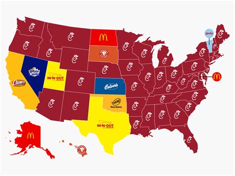 Data Reveals The Most Popular Fast Food Chain In Every Us State