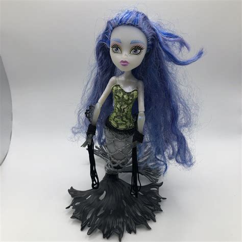 Sirena Von Boo Doll Freaky Fusion Monster High Ghost Mermaid Blue Hair