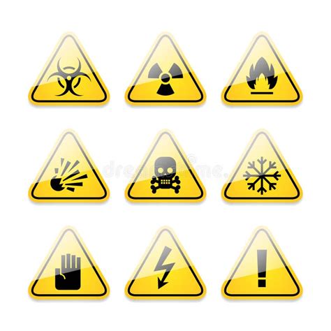 Stop Warning Signs Stock Illustrations 12147 Stop Warning Signs