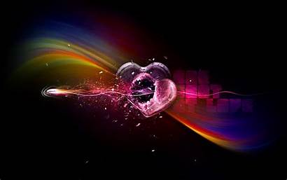 Hearts Colorful Heart 3d Wallpoper Rainbow Broken