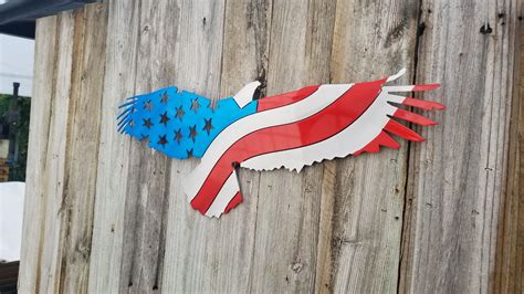 Collection of american flag silhouette vector (48). Eagle Silhouette - American Flag Painted - Metal Art ...