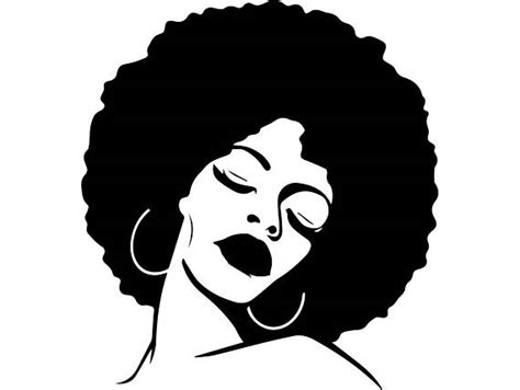 Afro Lady Silhouette At Getdrawings Free Download