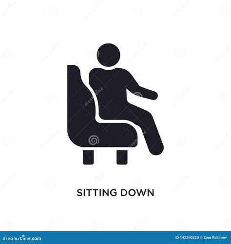 Sitting Down Isolated Icon Simple Element Illustration From Humans