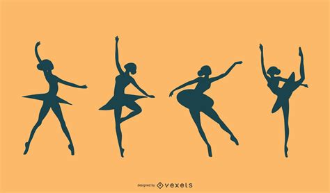 Ballet Dancer Silhouette Vector Vector Download