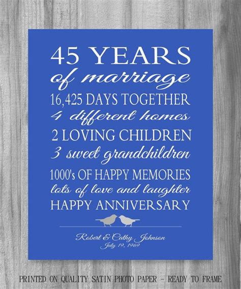 Pin by Gina Roth on 45th Anniversary in 2021 | 45th anniversary gifts