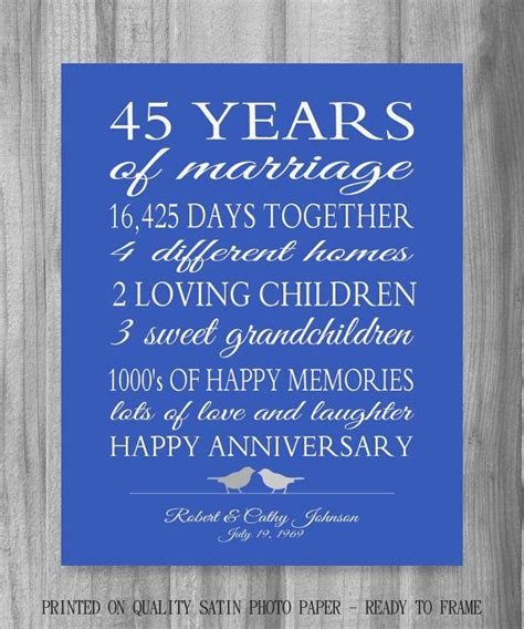 45th Anniversary T Parents T 45 Years Sapphire Blue Etsy Canada