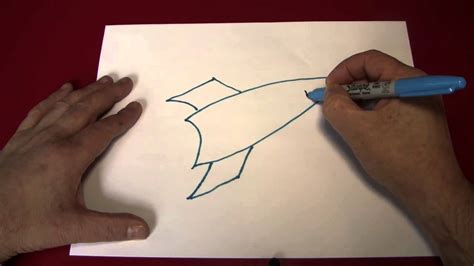 For the fins located in the middle of the rocket as it is only visible from the side, a rectangle will do for now. Doodling (Drawing a Rocket Ship) - YouTube