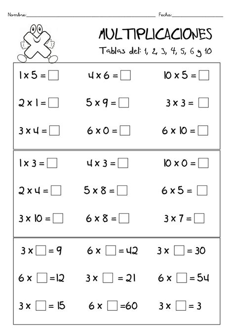 Juegos matemáticos 2 eso para imprimir : Fichas de matemáticas. Repasar la multiplicación - Escuela ...
