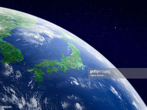 Earth From Space Japan High Res Stock Photo Getty Images