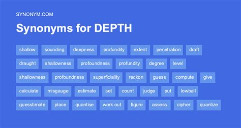 Another Word For Depth Gauge Synonyms And Antonyms