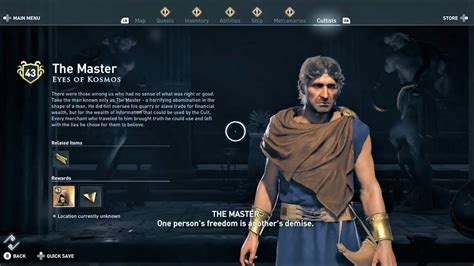 Assassin S Creed Odyssey Eyes Of Kosmos The Master Youtube