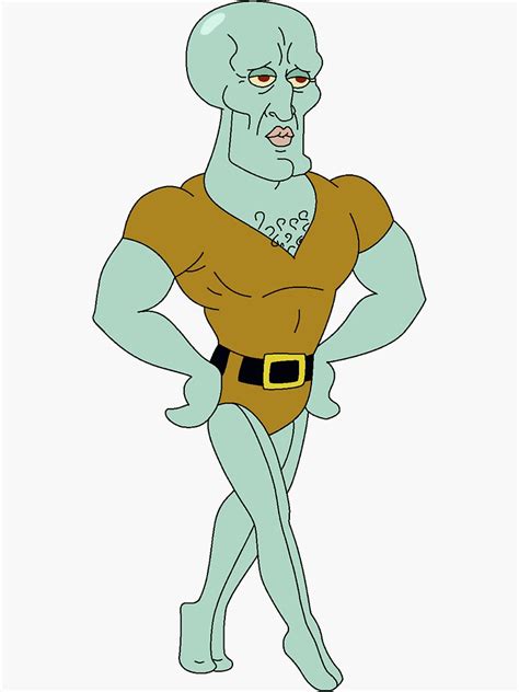 Handsome Squidward Sticker For Sale By Miatrackman Redbubble