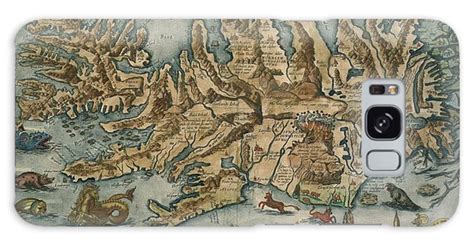antique maps old cartographic maps antique map of iceland monsters of islandia galaxy case
