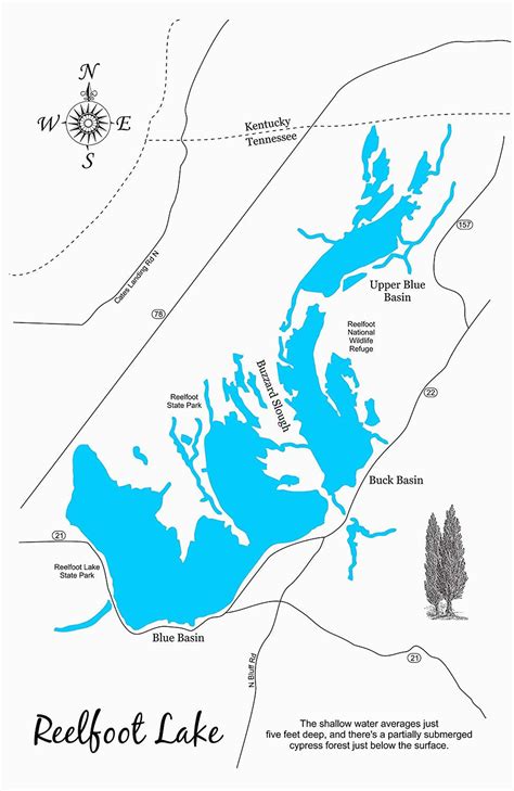 Map Of Reelfoot Lake Tennessee Secretmuseum