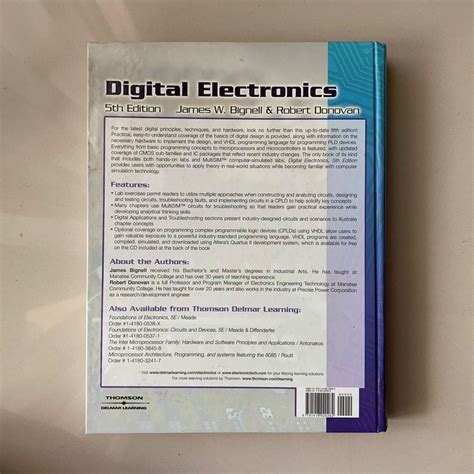 Digital Electronics By James Bignell And Robert Donovan 5th Edition