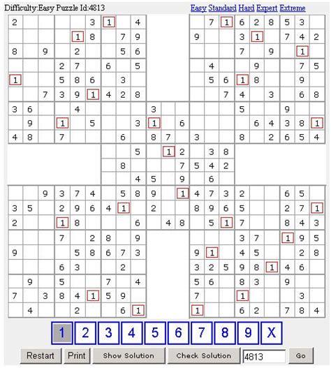 Samurai Sudoku Easy Printable