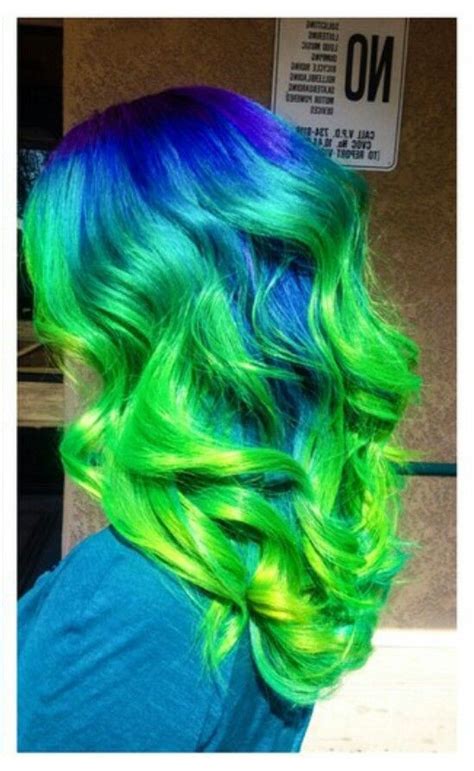Blue Green Ombre Dyed Hair Makeupbyfrances Dyed Hair Hair Green Hair