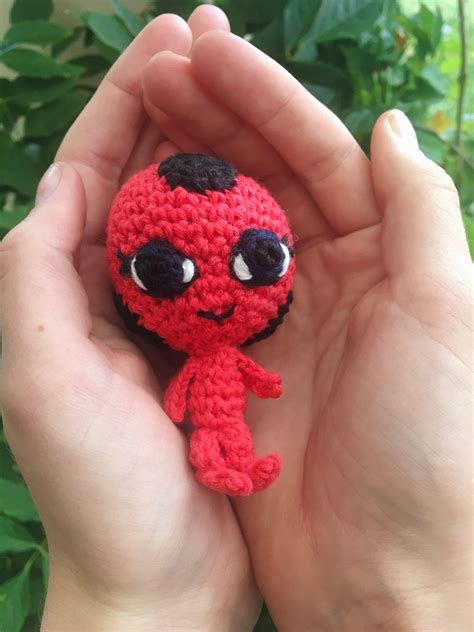 Crochet Miraculous Ladybug Kwami Tikki Soft Toy Mlb Etsy