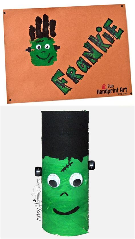 See more ideas about kindergarten activities, kindergarten, activities for kids. Super Cute Frankenstein Handprint Craft! (With images ...