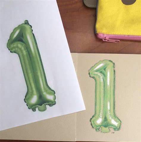 Learn How To Draw A Realistic Foil Balloon With Colored Pencils
