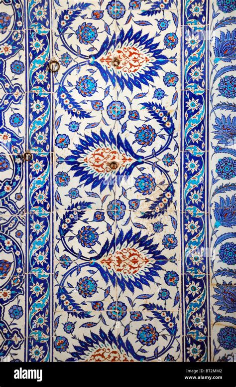 Iznik Blue Tile Decoration In Mosque Of Rustem Pasa Stock Photo Alamy