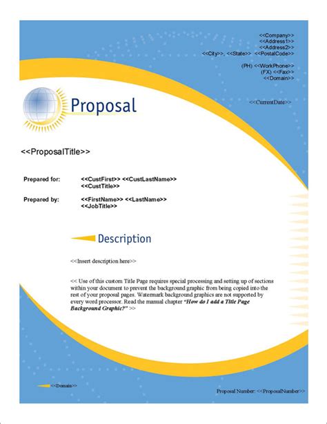 Title Page For Business Proposal