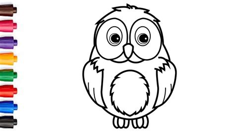 Easy Cute Owl Drawing For Kids Clătită Blog