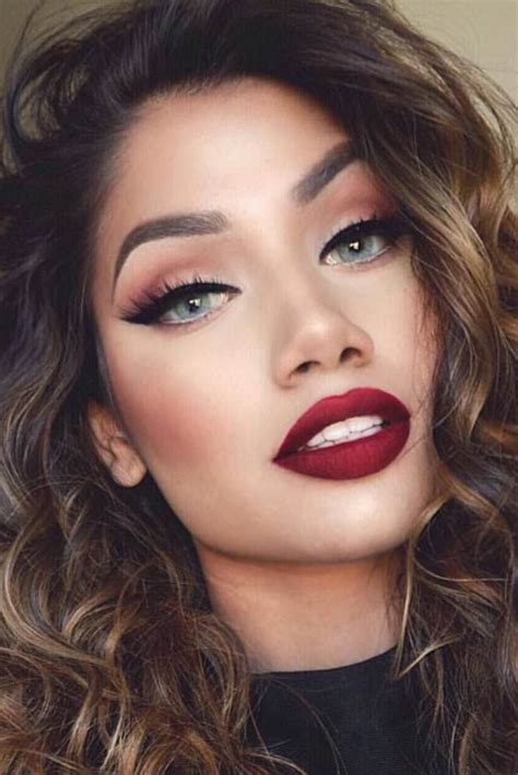 48 Red Lipstick Looks Get Ready For A New Kind Of Magic Warm Makeup Hair Styles Beautiful