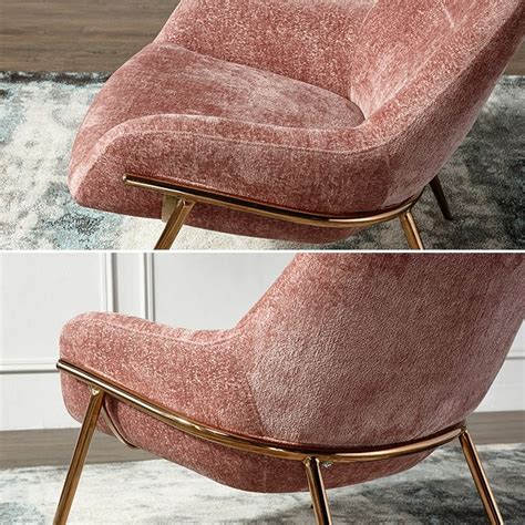 Sold and shipped by best choice products. Luxury Modern Stylish Armchair Pink Velvet Upholstered ...