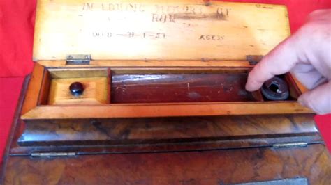 So, as my first instructable i've decided to share my the design of my secret compartment.first of al… Early 1800's Antique Burl Wood Lap Desk with Secret ...
