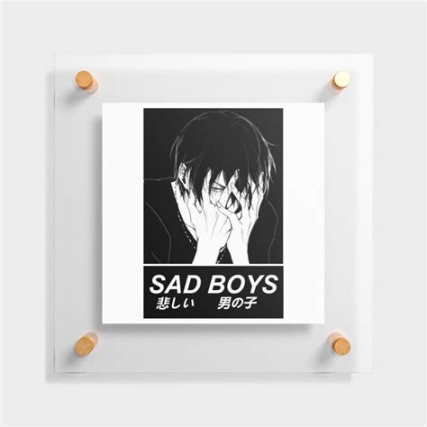 Sad Boys Sad Japanese Anime Aesthetic Floating Acrylic Print By Poser