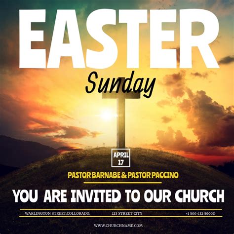 Easter Sunday Service Flyer Template Postermywall