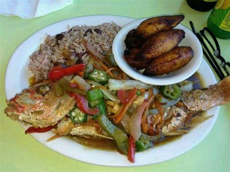 Steamed Fish With Rice And Peas Jamaican Recipes Cooking Recipes Food