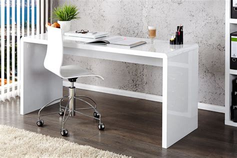 White High Gloss Office Desk Furniturebox