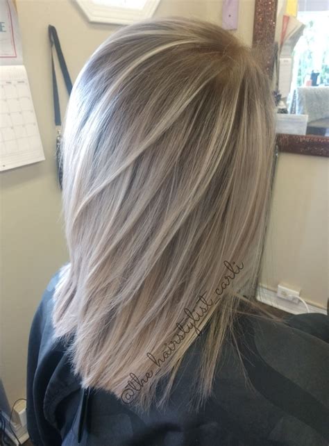 Ash Blonde With Shadow Root Blonde Foils Hair Foils Blonde Hair